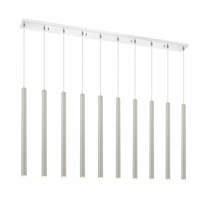 Z Lite Forest 10 Light Linear Pendant Light In Chrome