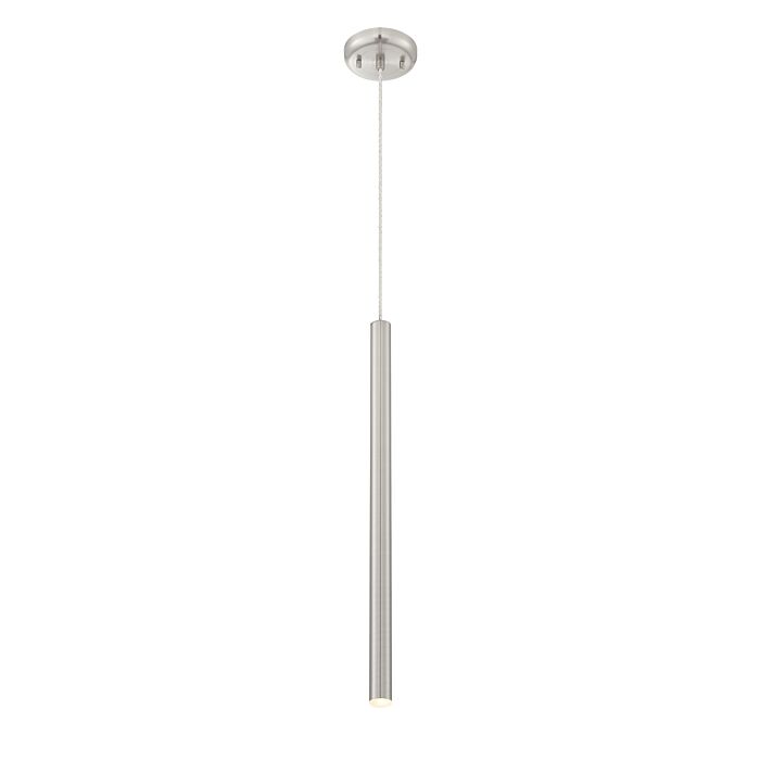 Z Lite Forest 1 Light Mini Pendant Light In Brushed Nickel