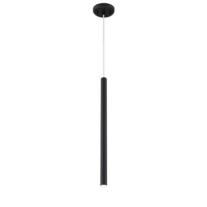 Z Lite Forest 1 Light Mini Pendant Light In Matte Black