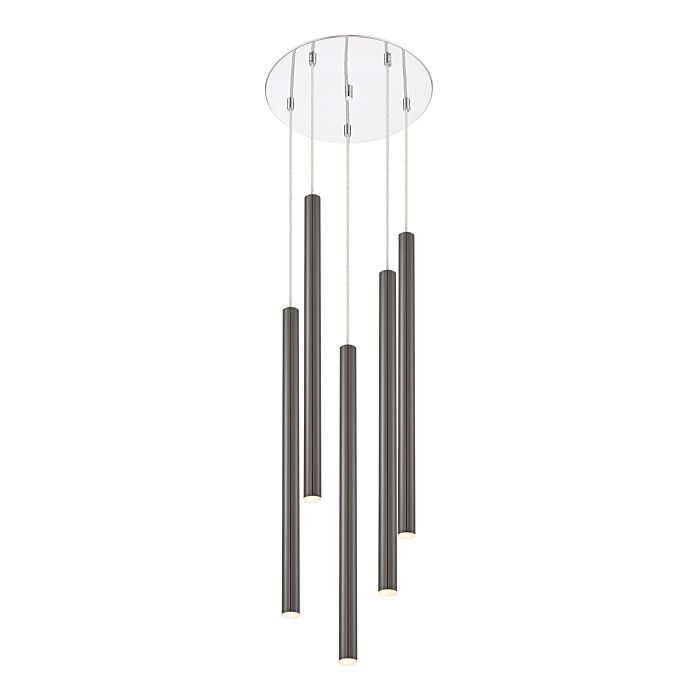 Z Lite Forest 5 Light Chandelier In Chrome