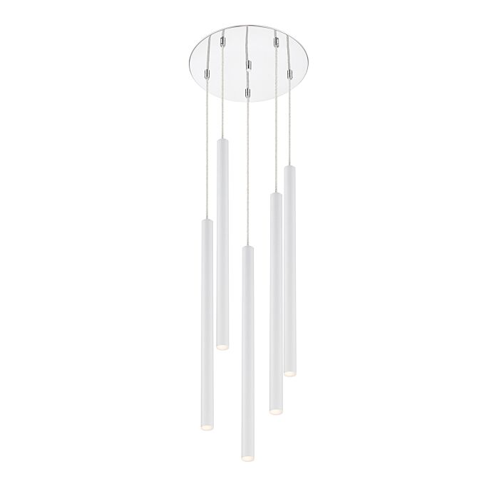 Z Lite Forest 5 Light Chandelier In Chrome