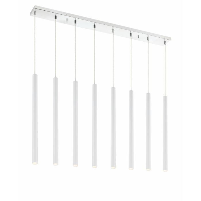 Z Lite Forest 8 Light Linear Pendant Light In Chrome