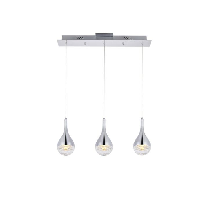 Amherst 3-Light LED Chandelier in Chrome
