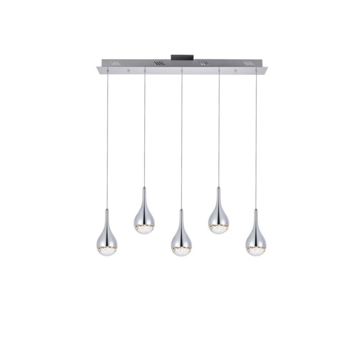 Amherst 5-Light LED Chandelier in Chrome