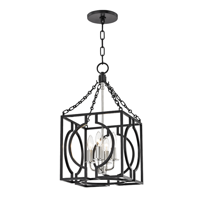 Hudson Valley Octavio by Corey Damen Jenkins 4 Light Mini Pendant in Aged Iron and Polished Nickel
