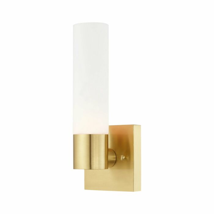 Aero 1-Light Wall Sconce in Satin Brass