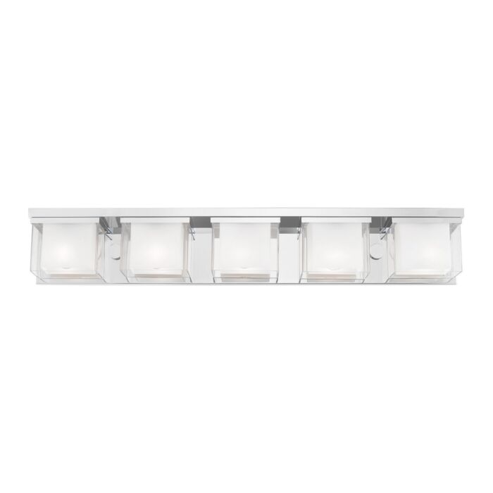 Duval 5-Light Bathroom Vanity Light in Polished Chrome
