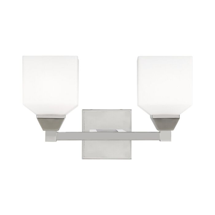 Aragon 2-Light Bathroom Vanity Light in Polished Chrome