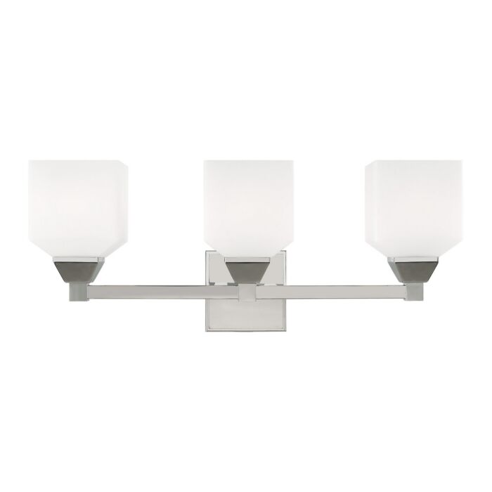 Aragon 3-Light Bathroom Vanity Light in Polished Chrome