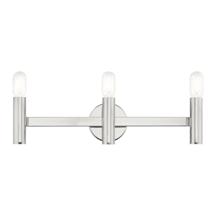 Copenhagen 3-Light Bathroom Vanity Light in Polished Chrome
