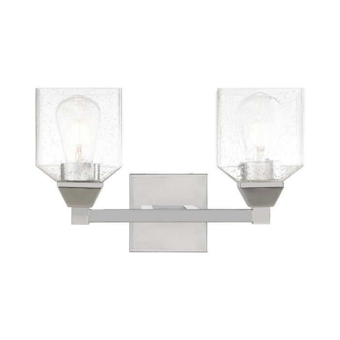 Aragon 2-Light Bathroom Vanity Light in Polished Chrome