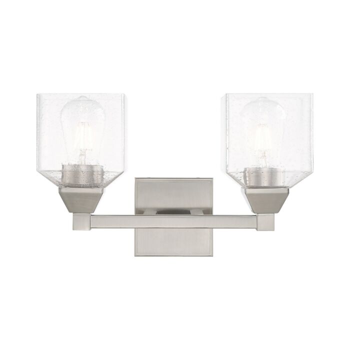Aragon 2-Light Bathroom Vanity Light in Brushed Nickel