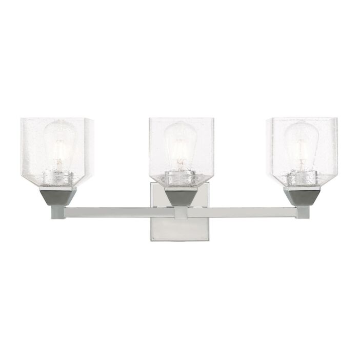 Aragon 3-Light Bathroom Vanity Light in Polished Chrome