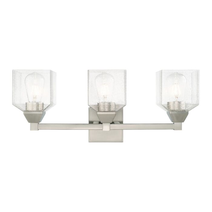 Aragon 3-Light Bathroom Vanity Light in Brushed Nickel