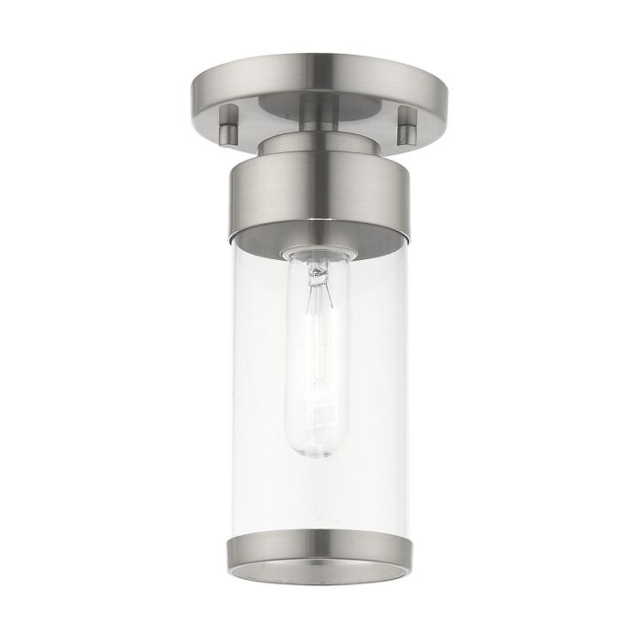 Hillcrest 1-Light Ceiling Mount in Brushed Nickel