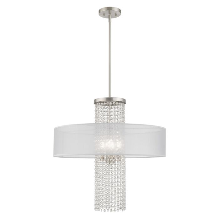 Bella Vista 4-Light Pendant in Brushed Nickel