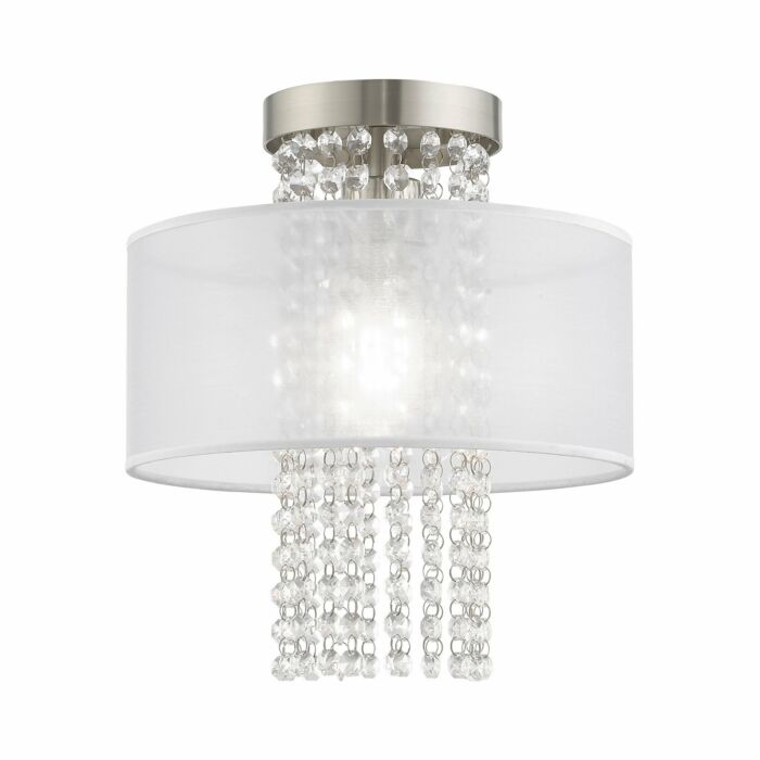 Bella Vista 1-Light Ceiling Mount in Brushed Nickel