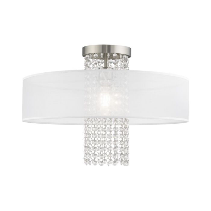 Bella Vista 1-Light Ceiling Mount in Brushed Nickel