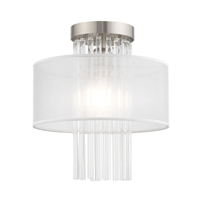Alexis 1-Light Ceiling Mount in Brushed Nickel
