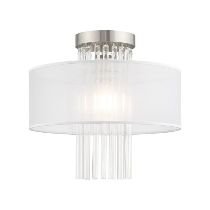Alexis 1-Light Ceiling Mount in Brushed Nickel