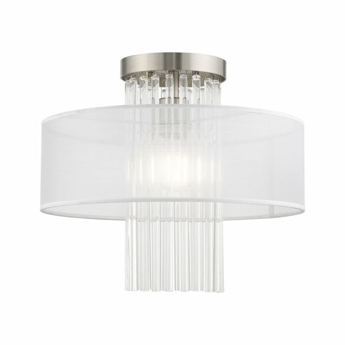 Alexis 1-Light Ceiling Mount in Brushed Nickel