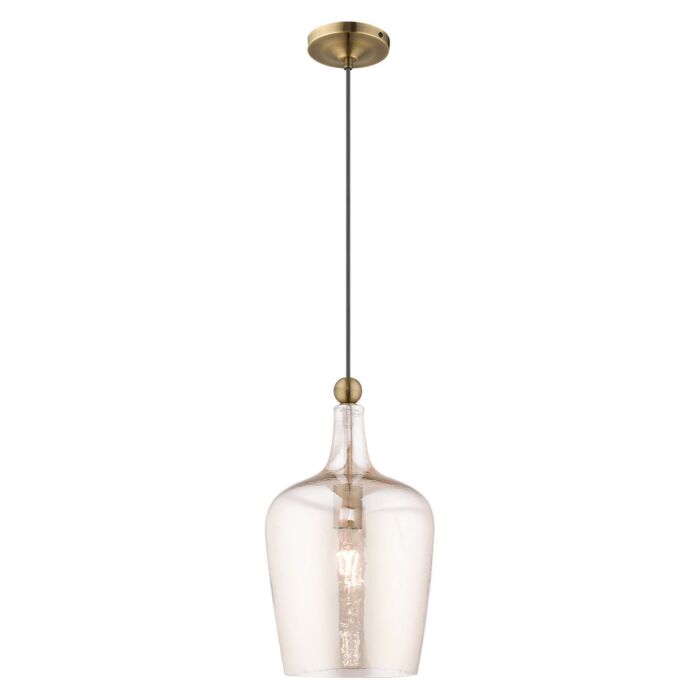 Avery 1-Light Mini Pendant in Antique Brass