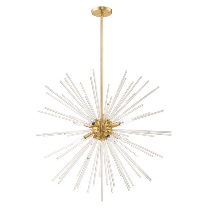 Utopia 8-Light Pendant in Satin Brass