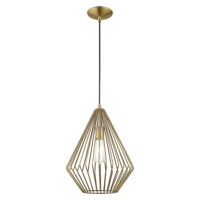 Linz 1-Light Mini Pendant in Antique Brass