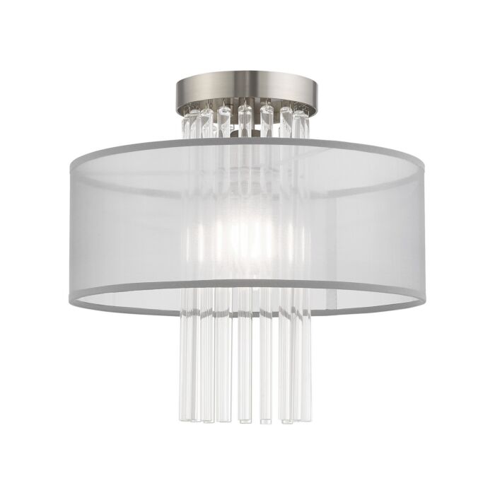 Alexis 1-Light Ceiling Mount in Brushed Nickel