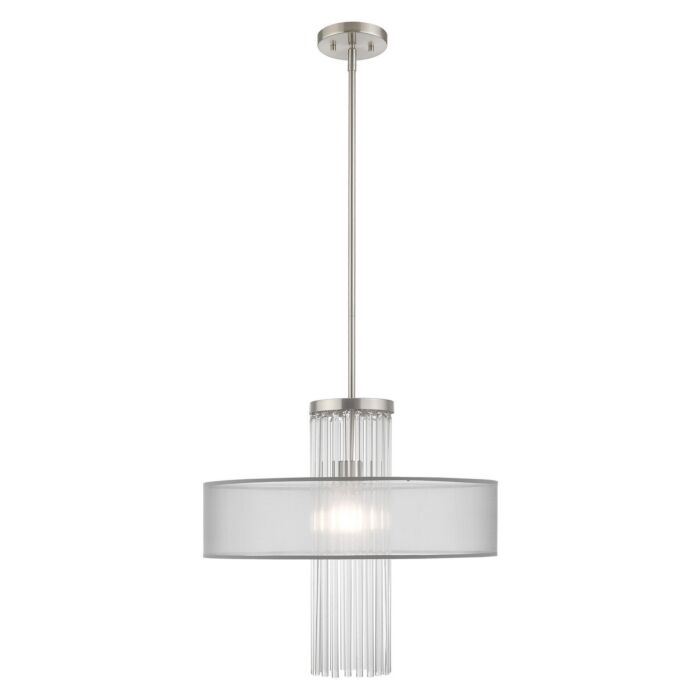 Alexis 1-Light Pendant in Brushed Nickel