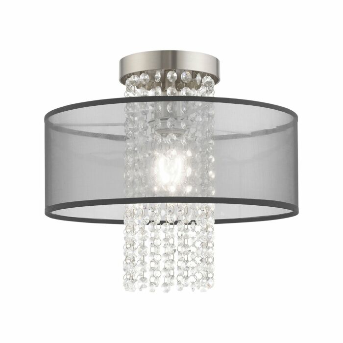 Bella Vista 1-Light Ceiling Mount in Brushed Nickel