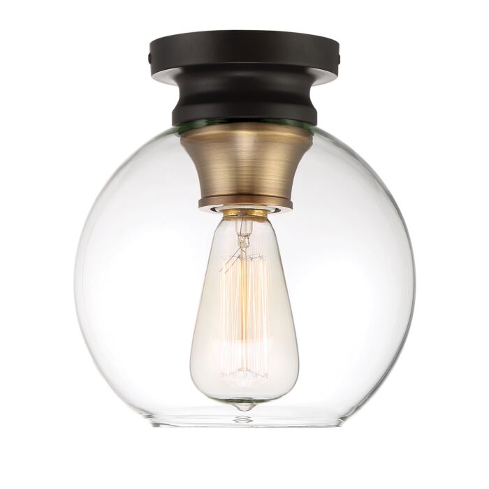 Ella 1-Light Flushmount in Vintage Bronze