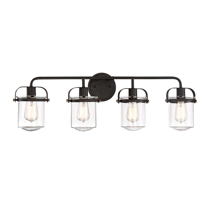 Jaxon 4-Light Bathroom Vanity Light Bar in Oil Rubbed Bronze