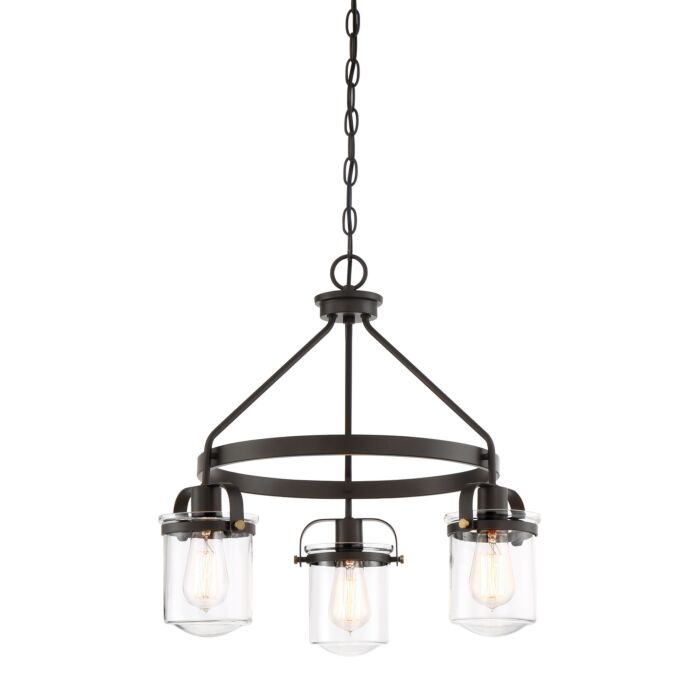 Jaxon 3-Light Chandelier in Oil Rubbed Bronze