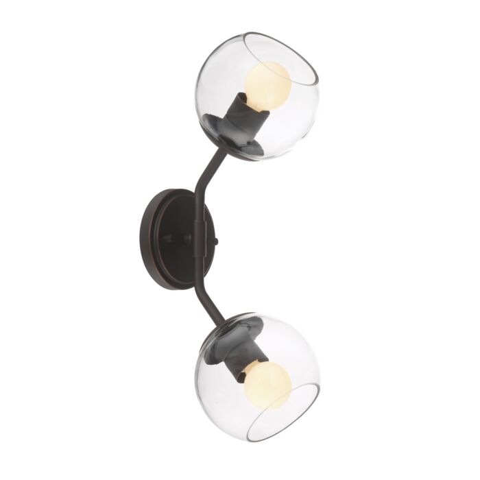 Meridian 2-Light Wall Sconce in Satin Bronze