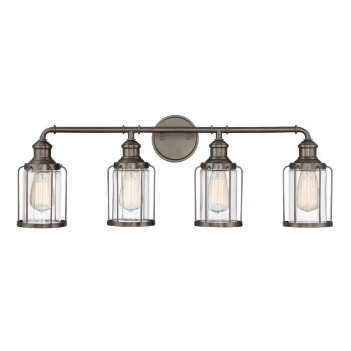 Anson 4-Light Bathroom Vanity Light Bar in Satin Copper Bronze