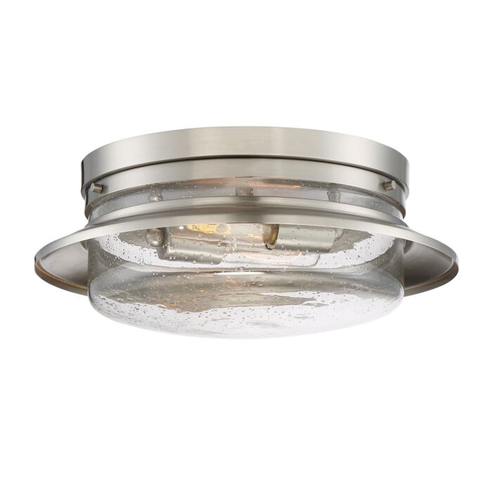 Dover 2-Light Flushmount in Satin Platinum
