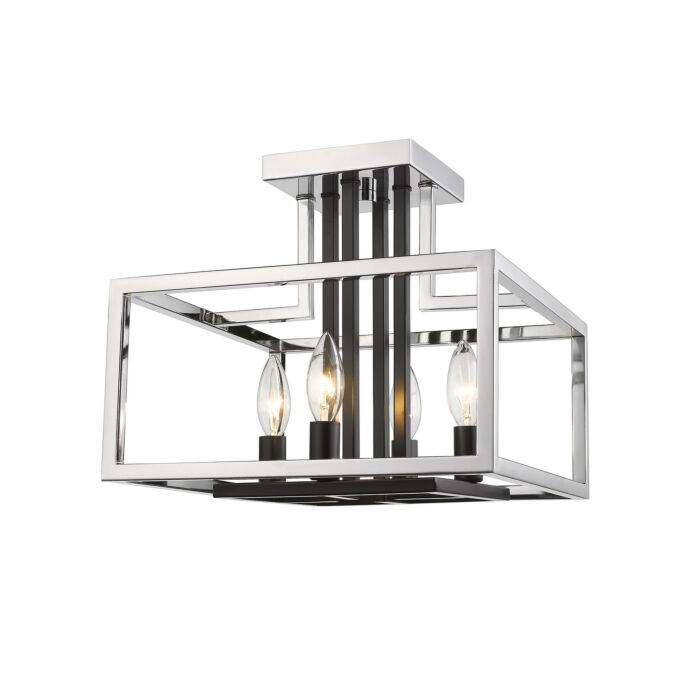 Four Light Semi Flush Mount