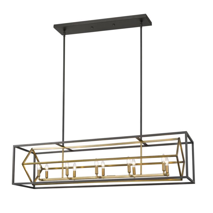 Ten Light Linear Chandelier