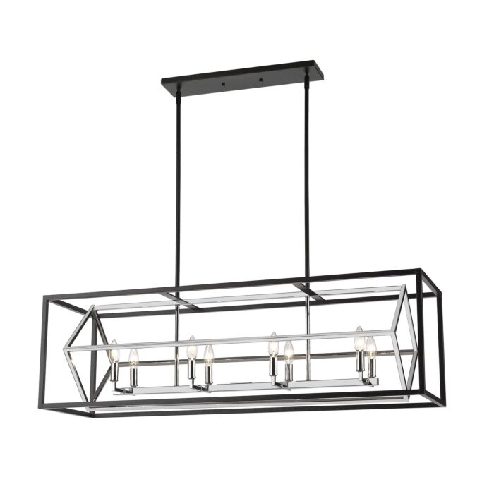 Eight Light Linear Chandelier