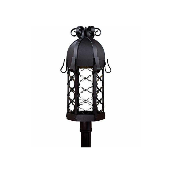 The Great Outdoors Montalbo 28 Inch Outdoor Post Light in Black