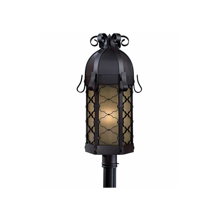 The Great Outdoors Montalbo 28 Inch Outdoor Post Light in Black