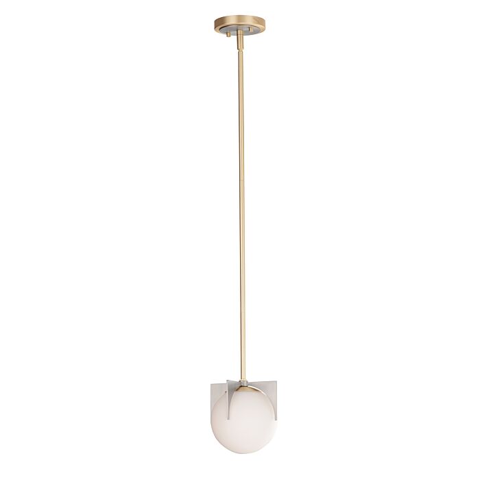 Maxim Finn Pendant Light in Satin Brass and Brushed Platinum