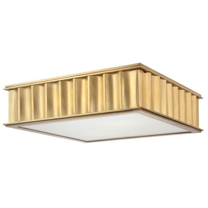 Hudson Valley Middlebury 3 Light 16 Inch Ceiling Light in Aged Brass