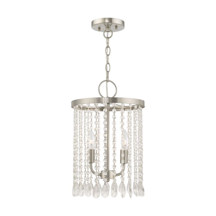 Elizabeth 2-Light Mini Pendant in Brushed Nickel