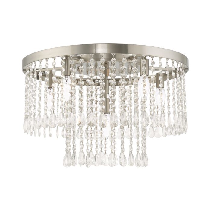 Elizabeth 6-Light Ceiling Mount in Brushed Nickel
