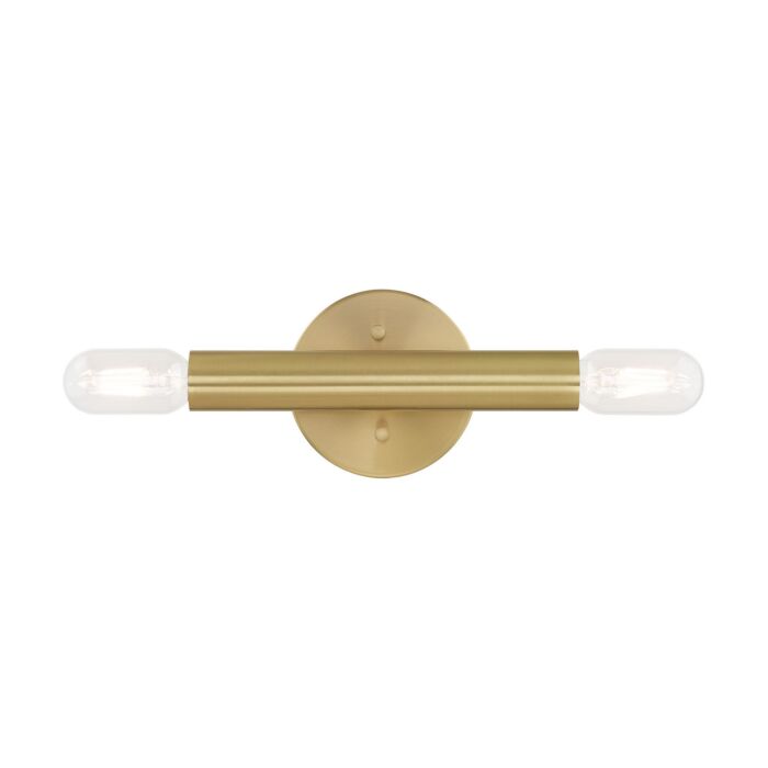 Copenhagen 2-Light Wall Sconce in Satin Brass