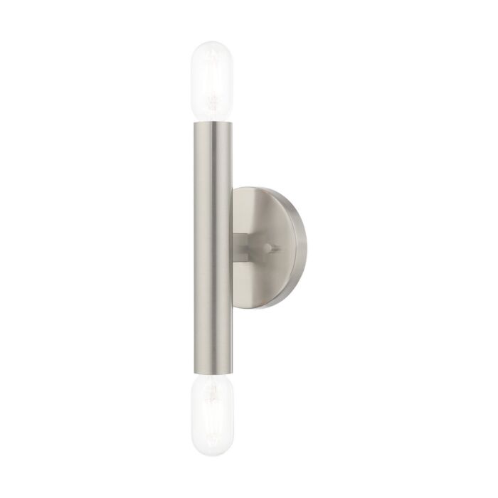 Copenhagen 2-Light Wall Sconce in Brushed Nickel