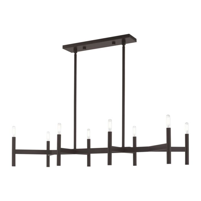 Copenhagen 8-Light Linear Chandelier in Bronze