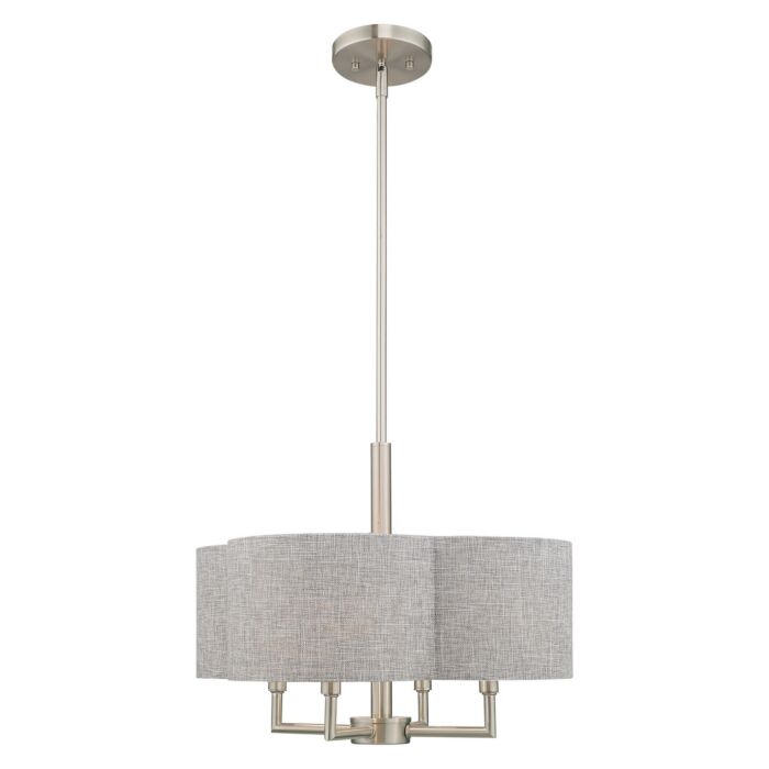 Kalmar 4-Light Pendant in Brushed Nickel